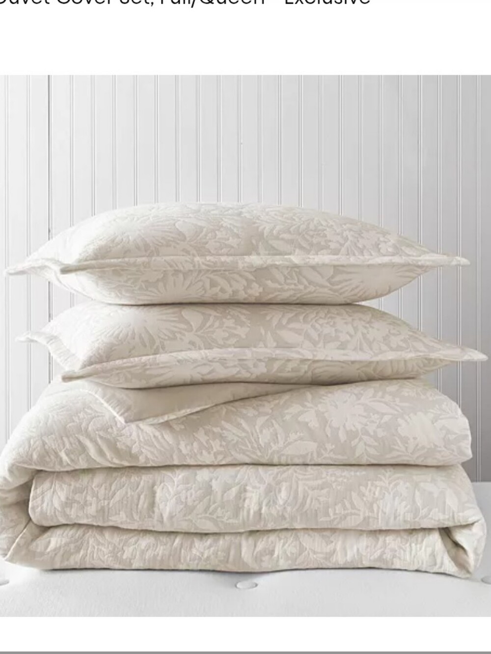 Sky Beige Jardin Medallion Comforter Cover Set Queen New In Packaging